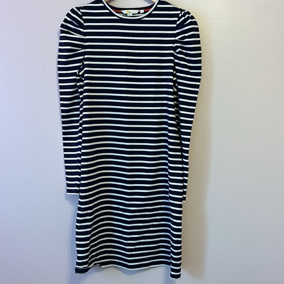Boden Imogen Breton Stripe Long Sleeve Cotton Dress Sz 6 Navy White Preppy NWOT - Picture 8 of 15